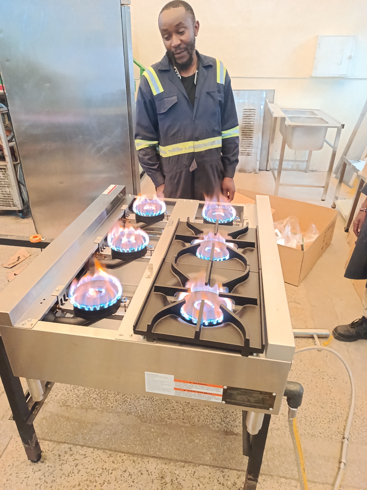Commercial kitchen equipment display